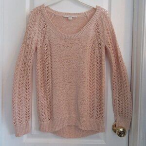 Boston Proper Blush Loose-Knit Pullover sz XS